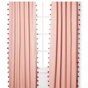 Pillowfort curtains with tassels 84".  Set of 6.Excellent used condition!